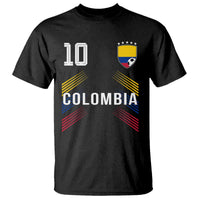 Colombia Soccer Sports Graphic Number 10 Jersey Style T Shirt Proud Colombian Football Fans Game Day Pride