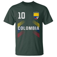 Colombia Soccer Sports Graphic Number 10 Jersey Style T Shirt Proud Colombian Football Fans Game Day Pride