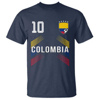 Colombia Soccer Sports Graphic Number 10 Jersey Style T Shirt Proud Colombian Football Fans Game Day Pride