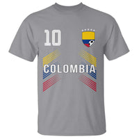 Colombia Soccer Sports Graphic Number 10 Jersey Style T Shirt Proud Colombian Football Fans Game Day Pride