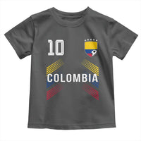 Colombia Soccer Sports Graphic Number 10 Jersey Style Toddler T Shirt Proud Colombian Football Fans Game Day Pride