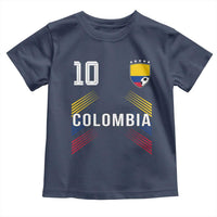 Colombia Soccer Sports Graphic Number 10 Jersey Style Toddler T Shirt Proud Colombian Football Fans Game Day Pride