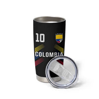 Colombia Soccer Sports Graphic Number 10 Jersey Style Tumbler Cup Proud Colombian Football Fans Game Day Pride