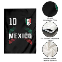 Mexico Soccer Sports Graphic Number 10 Jersey Style Garden Flag Proud Mexican Football Fans Game Day Pride