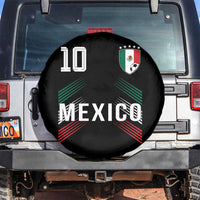 Mexico Soccer Sports Graphic Number 10 Jersey Style Spare Tire Cover Proud Mexican Football Fans Game Day Pride