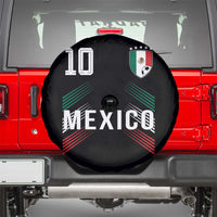 Mexico Soccer Sports Graphic Number 10 Jersey Style Spare Tire Cover Proud Mexican Football Fans Game Day Pride