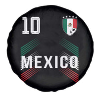 Mexico Soccer Sports Graphic Number 10 Jersey Style Spare Tire Cover Proud Mexican Football Fans Game Day Pride
