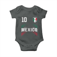 Mexico Soccer Sports Graphic Number 10 Jersey Style Baby Onesie Proud Mexican Football Fans Game Day Pride