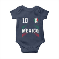 Mexico Soccer Sports Graphic Number 10 Jersey Style Baby Onesie Proud Mexican Football Fans Game Day Pride