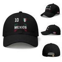 Mexico Soccer Sports Graphic Number 10 Jersey Style Baseball Cap Proud Mexican Football Fans Game Day Pride