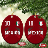 Mexico Soccer Sports Graphic Number 10 Jersey Style Ceramic Ornament Proud Mexican Football Fans Game Day Pride