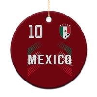 Mexico Soccer Sports Graphic Number 10 Jersey Style Ceramic Ornament Proud Mexican Football Fans Game Day Pride