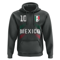 Mexico Soccer Sports Graphic Number 10 Jersey Style Hoodie Proud Mexican Football Fans Game Day Pride