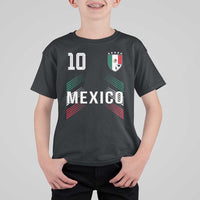 Mexico Soccer Sports Graphic Number 10 Jersey Style T Shirt For Kid Proud Mexican Football Fans Game Day Pride