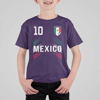 Mexico Soccer Sports Graphic Number 10 Jersey Style T Shirt For Kid Proud Mexican Football Fans Game Day Pride