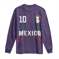 Mexico Soccer Sports Graphic Number 10 Jersey Style Long Sleeve Shirt Proud Mexican Football Fans Game Day Pride