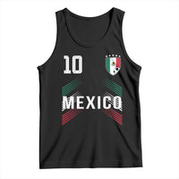 Mexico Soccer Sports Graphic Number 10 Jersey Style Tank Top Proud Mexican Football Fans Game Day Pride