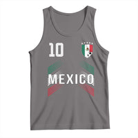 Mexico Soccer Sports Graphic Number 10 Jersey Style Tank Top Proud Mexican Football Fans Game Day Pride