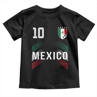 Mexico Soccer Sports Graphic Number 10 Jersey Style Toddler T Shirt Proud Mexican Football Fans Game Day Pride