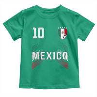 Mexico Soccer Sports Graphic Number 10 Jersey Style Toddler T Shirt Proud Mexican Football Fans Game Day Pride
