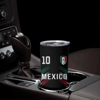 Mexico Soccer Sports Graphic Number 10 Jersey Style Tumbler Cup Proud Mexican Football Fans Game Day Pride