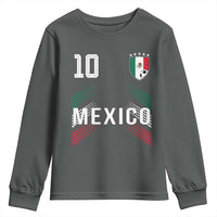 Mexico Soccer Sports Graphic Number 10 Jersey Style Youth Sweatshirt Proud Mexican Football Fans Game Day Pride