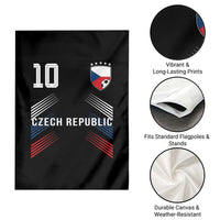 Czech Republic Soccer Sports Graphic Number 10 Jersey Style Garden Flag Proud Czechia Football Fans Game Day Pride