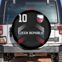 Czech Republic Soccer Sports Graphic Number 10 Jersey Style Spare Tire Cover Proud Czechia Football Fans Game Day Pride