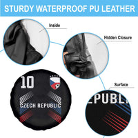Czech Republic Soccer Sports Graphic Number 10 Jersey Style Spare Tire Cover Proud Czechia Football Fans Game Day Pride