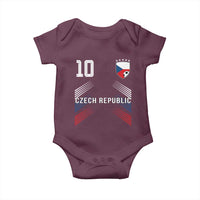 Czech Republic Soccer Sports Graphic Number 10 Jersey Style Baby Onesie Proud Czechia Football Fans Game Day Pride