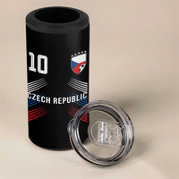 Czech Republic Soccer Sports Graphic Number 10 Jersey Style 4 in 1 Can Cooler Tumbler Proud Czechia Football Fans Game Day Pride