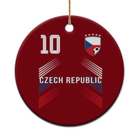 Czech Republic Soccer Sports Graphic Number 10 Jersey Style Ceramic Ornament Proud Czechia Football Fans Game Day Pride