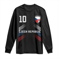 Czech Republic Soccer Sports Graphic Number 10 Jersey Style Long Sleeve Shirt Proud Czechia Football Fans Game Day Pride