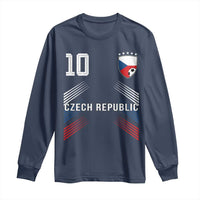 Czech Republic Soccer Sports Graphic Number 10 Jersey Style Long Sleeve Shirt Proud Czechia Football Fans Game Day Pride
