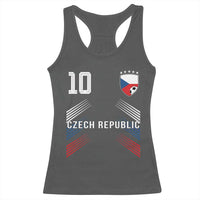 Czech Republic Soccer Sports Graphic Number 10 Jersey Style Racerback Tank Top Proud Czechia Football Fans Game Day Pride