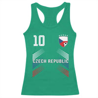 Czech Republic Soccer Sports Graphic Number 10 Jersey Style Racerback Tank Top Proud Czechia Football Fans Game Day Pride