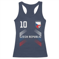 Czech Republic Soccer Sports Graphic Number 10 Jersey Style Racerback Tank Top Proud Czechia Football Fans Game Day Pride