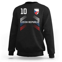 Czech Republic Soccer Sports Graphic Number 10 Jersey Style Sweatshirt Proud Czechia Football Fans Game Day Pride