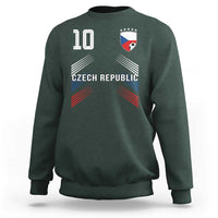 Czech Republic Soccer Sports Graphic Number 10 Jersey Style Sweatshirt Proud Czechia Football Fans Game Day Pride