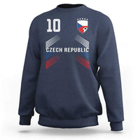 Czech Republic Soccer Sports Graphic Number 10 Jersey Style Sweatshirt Proud Czechia Football Fans Game Day Pride