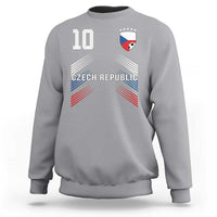 Czech Republic Soccer Sports Graphic Number 10 Jersey Style Sweatshirt Proud Czechia Football Fans Game Day Pride