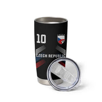 Czech Republic Soccer Sports Graphic Number 10 Jersey Style Tumbler Cup Proud Czechia Football Fans Game Day Pride