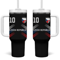 Czech Republic Soccer Sports Graphic Number 10 Jersey Style Tumbler With Handle Proud Czechia Football Fans Game Day Pride