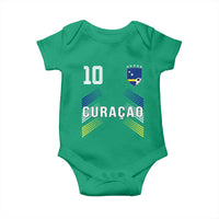 Curacao Soccer Sports Graphic Number 10 Jersey Style Baby Onesie Proud Curaçaoans Football Fans Game Day Pride