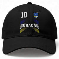 Curacao Soccer Sports Graphic Number 10 Jersey Style Baseball Cap Proud Curaçaoans Football Fans Game Day Pride