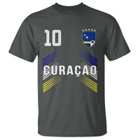 Curacao Soccer Sports Graphic Number 10 Jersey Style T Shirt Proud Curaçaoans Football Fans Game Day Pride