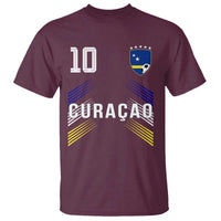 Curacao Soccer Sports Graphic Number 10 Jersey Style T Shirt Proud Curaçaoans Football Fans Game Day Pride