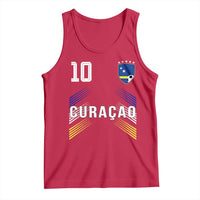 Curacao Soccer Sports Graphic Number 10 Jersey Style Tank Top Proud Curaçaoans Football Fans Game Day Pride