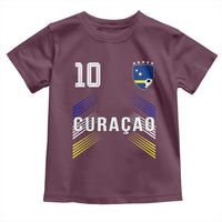 Curacao Soccer Sports Graphic Number 10 Jersey Style Toddler T Shirt Proud Curaçaoans Football Fans Game Day Pride