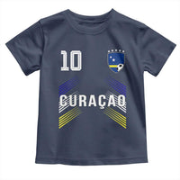Curacao Soccer Sports Graphic Number 10 Jersey Style Toddler T Shirt Proud Curaçaoans Football Fans Game Day Pride